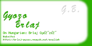 gyozo brlaj business card